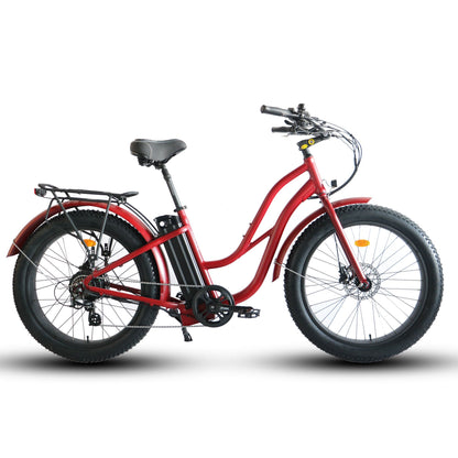 Fat Tire Step Thru 26x4 - 52v Beach Cruiser Electric Bike