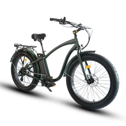 Fat Tire Step Over 26x4 - 52v Beach Cruiser Electric Bike