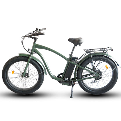 Fat Tire Step Over 26x4 - 52v Beach Cruiser Electric Bike