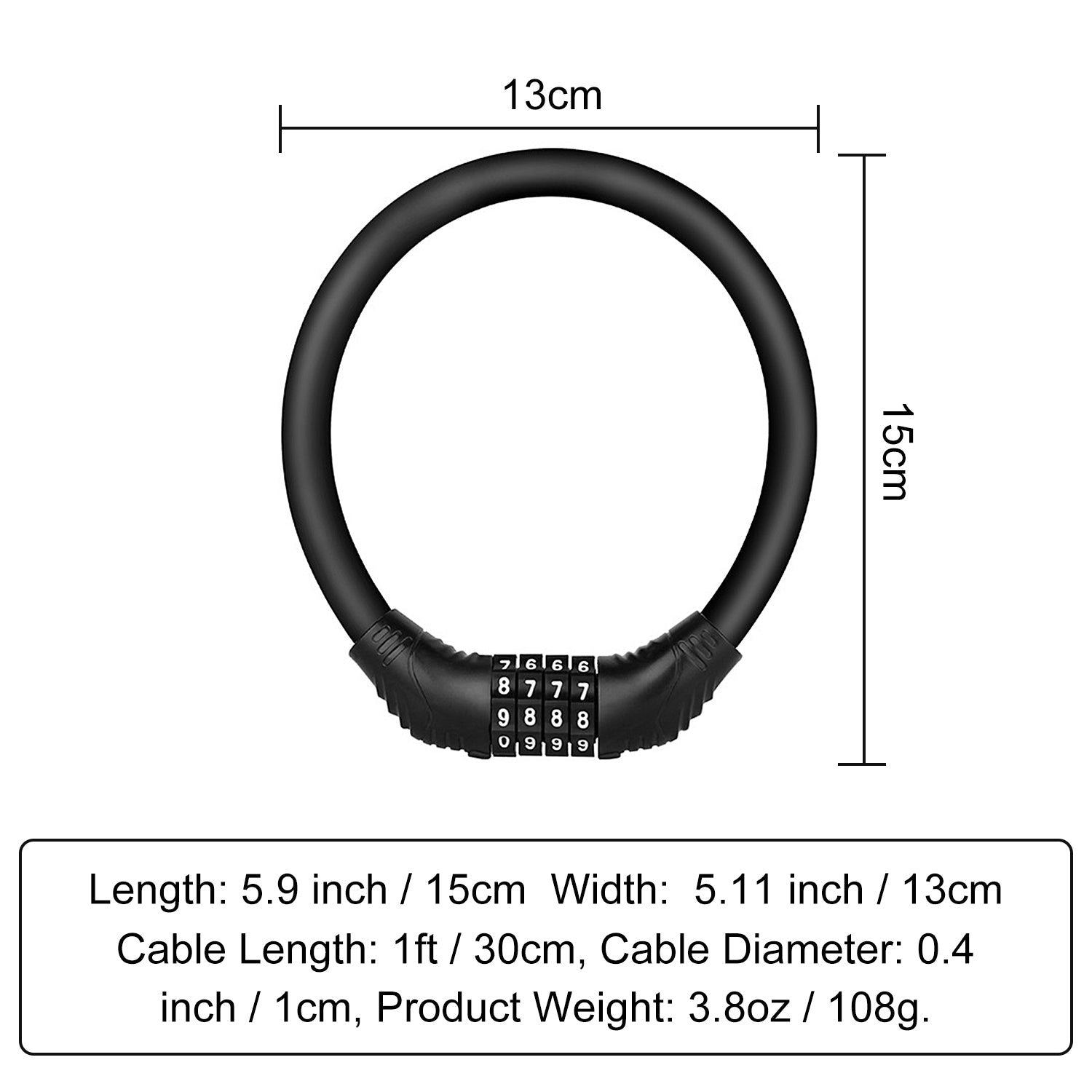 4 Digit Alloy Lock