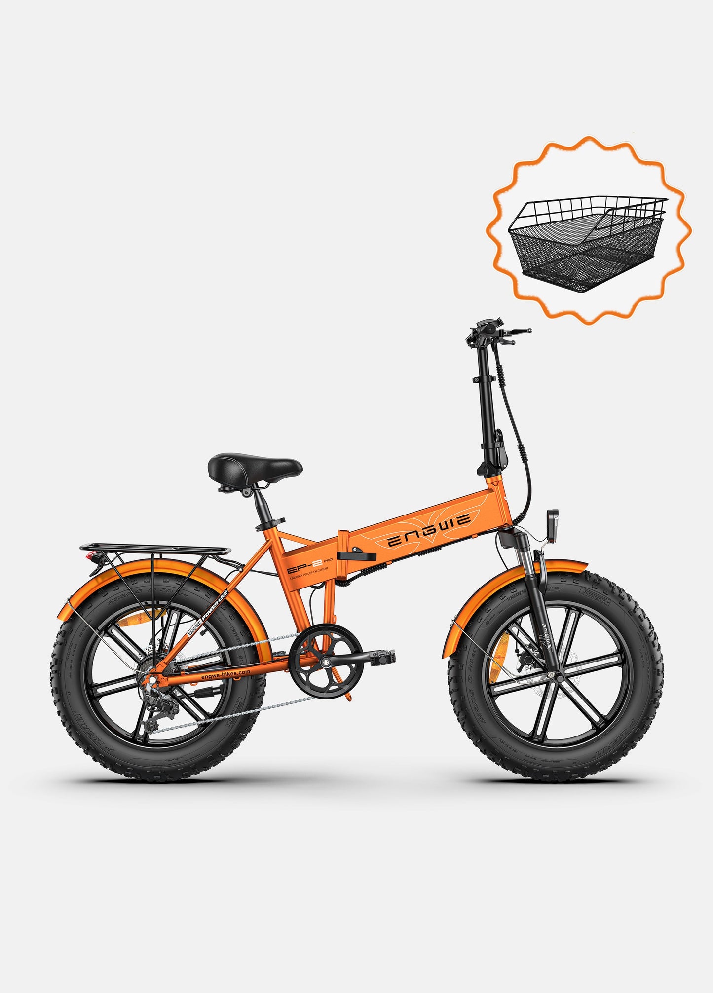 Engwe - EP-2 Pro Value Pack: Folding E-bike + Bike Rear Basket