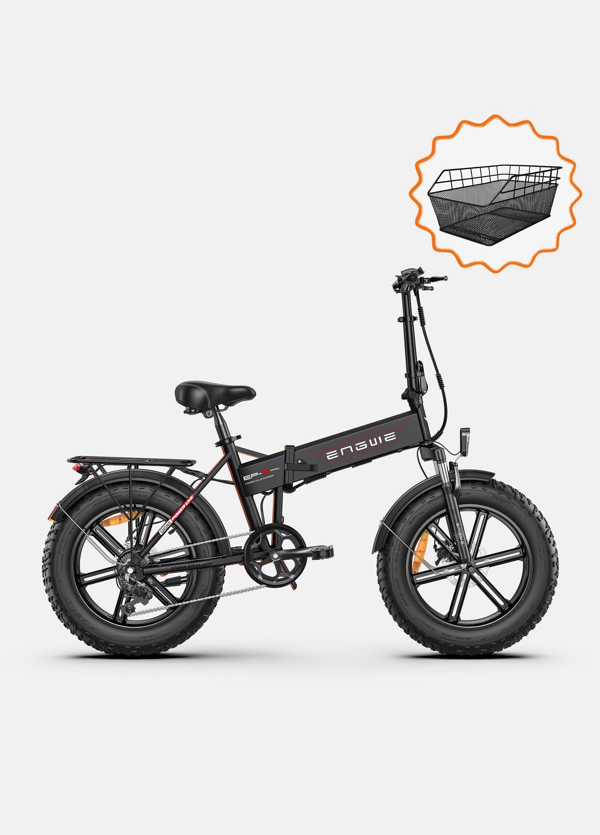 Engwe - EP-2 Pro Value Pack: Folding E-bike + Bike Rear Basket