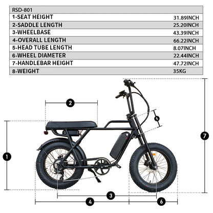 Ripper Classic - 48V 750W Moto Style Electric Bike